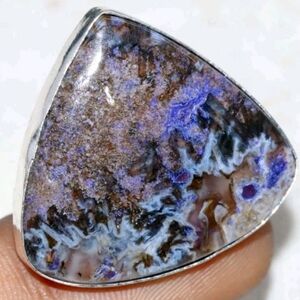 Turkish Stick Agate Gemstone 925 Sterling Silver Handmade Ring